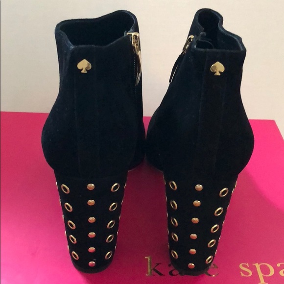 NWT Kate Spade Black Suede Cirra Boots, Size 8 - Picture 3 of 8
